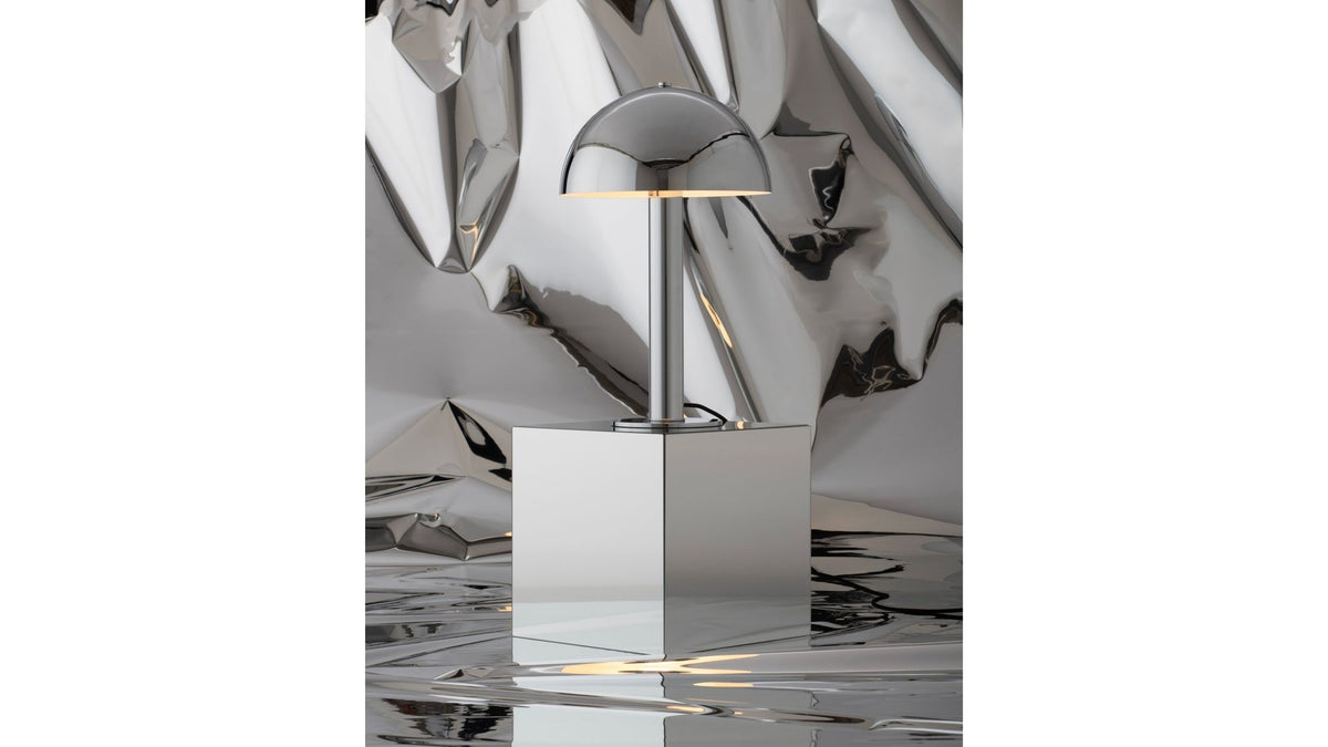 Chrome lamp.