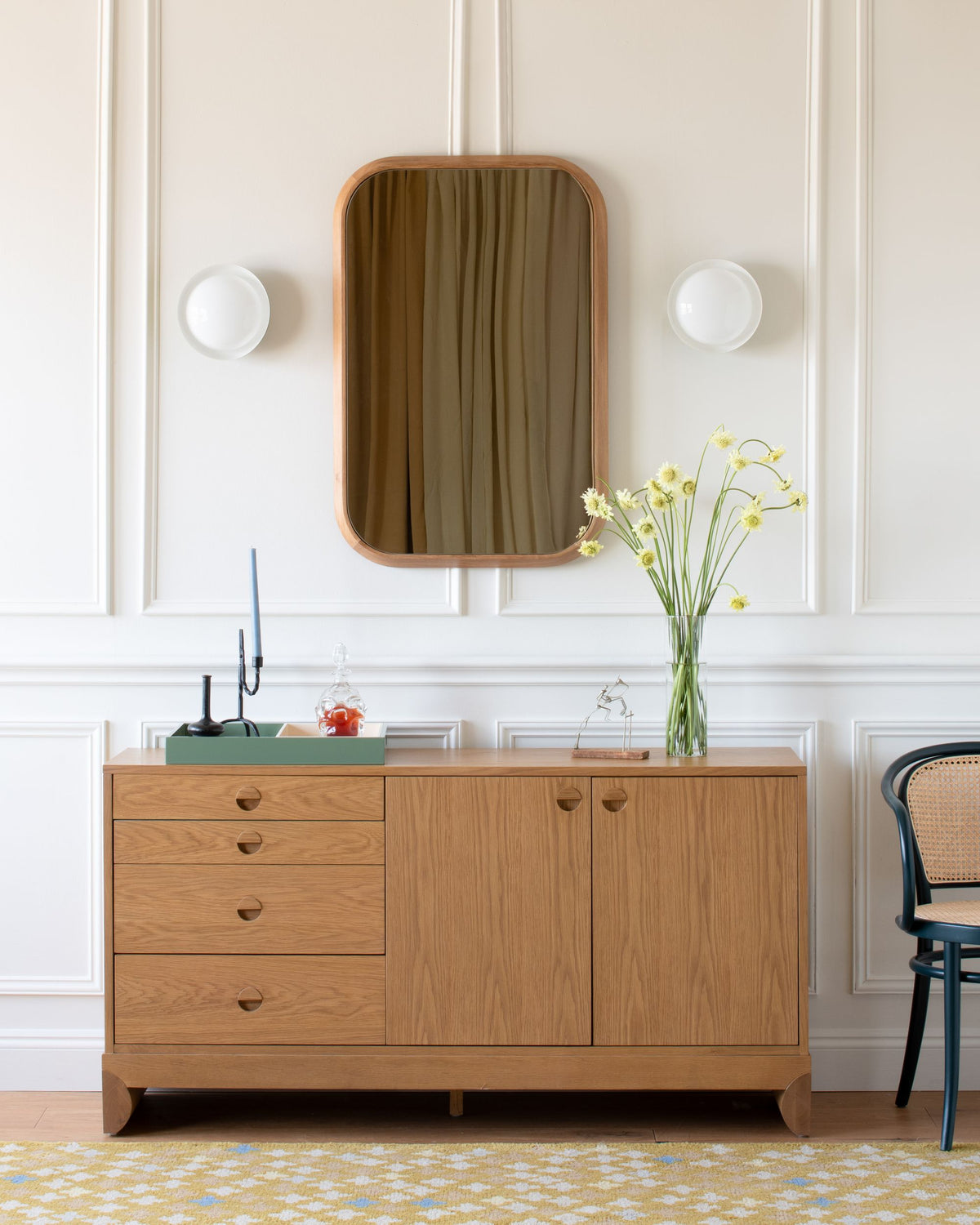 Sideboard in dining room.