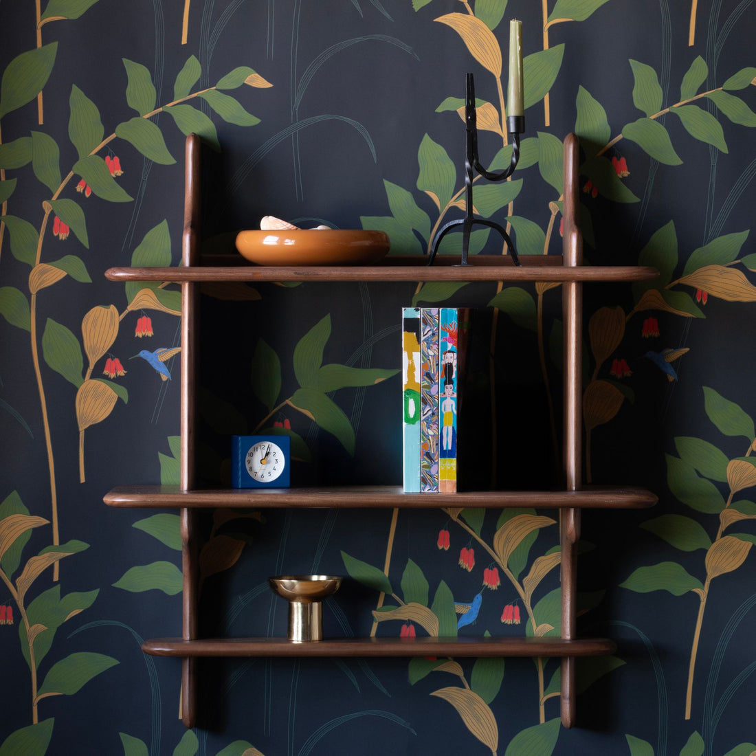 Styled shelf.