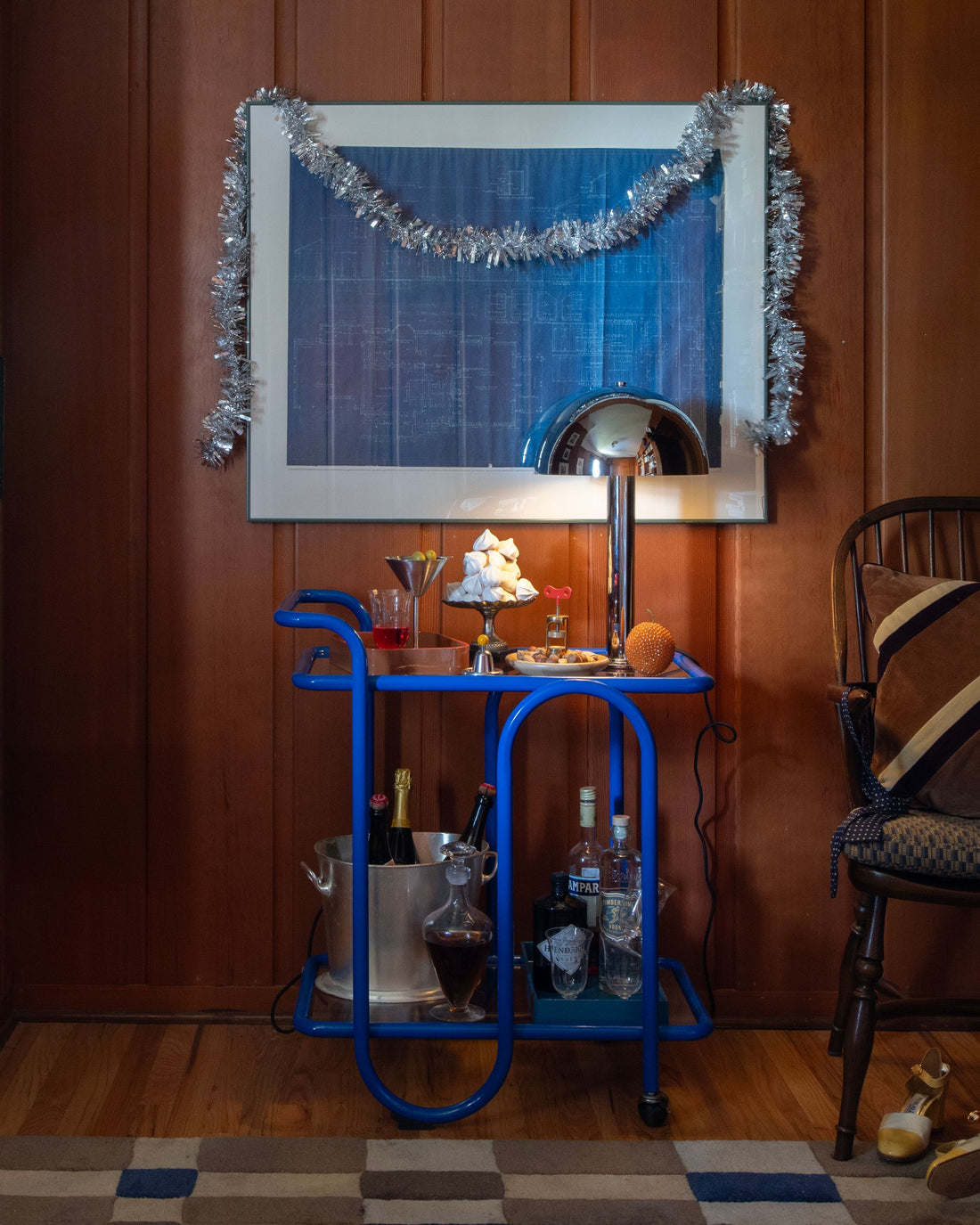 New Years bar cart.