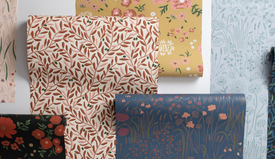 A bunch of different wallpapers spread out.