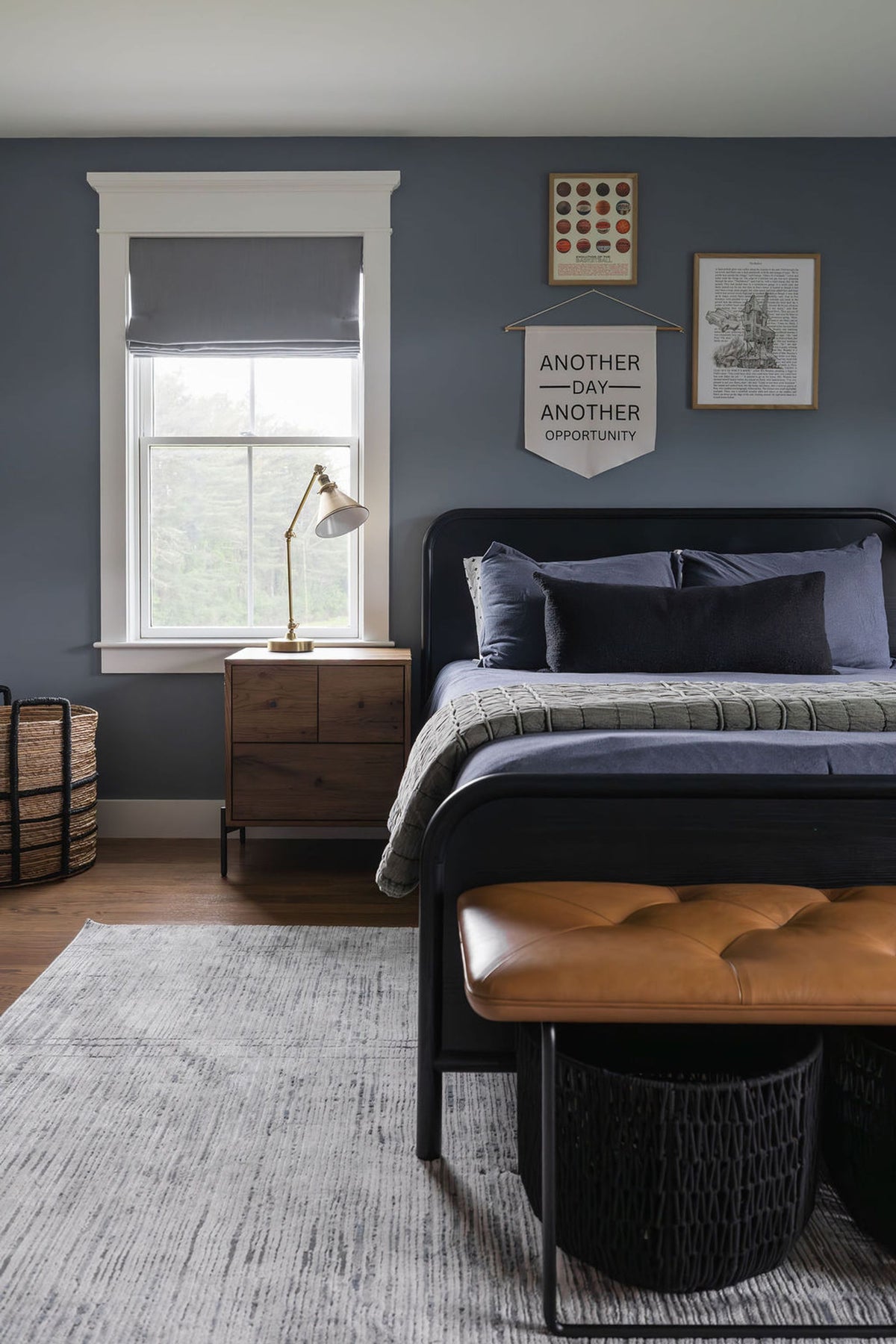 Moody bedroom.