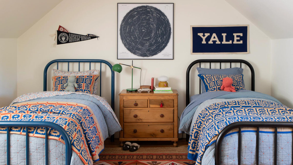 Colorful bedroom.