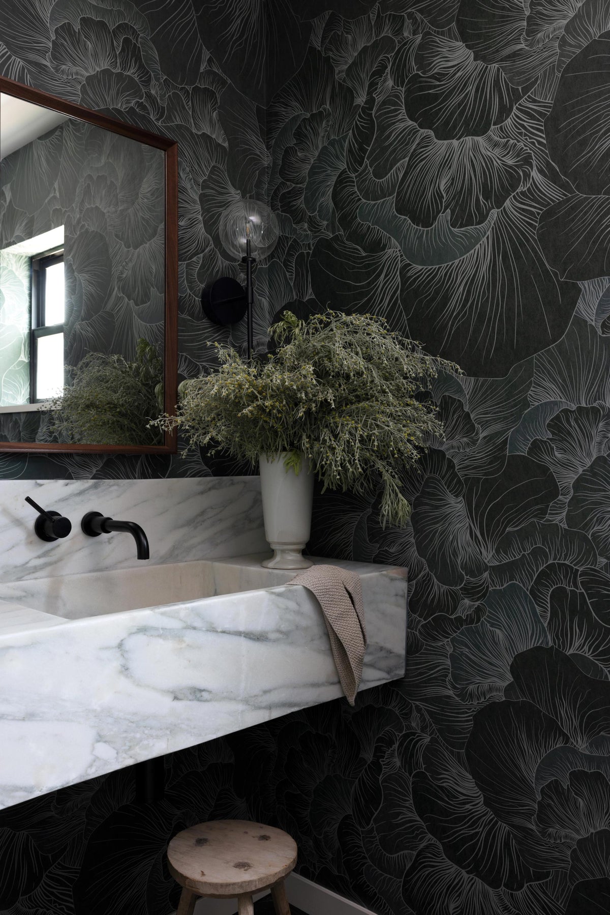 Moody bathroom.