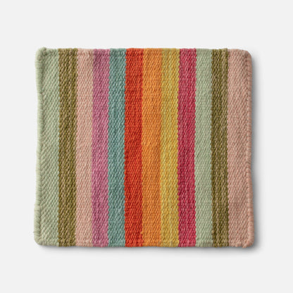 Multicolor striped swatch of Lisse Performance Rug