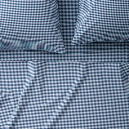 Gingham Percale Sheet Set