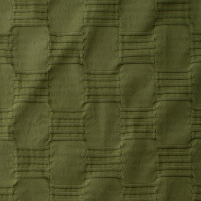 Alder Green woven cotton pintuck swatch