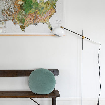 Isaac Floor Lamp::Gloss White::Hover